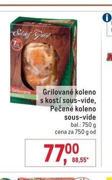 Grilované koleno s kostí sous-vide, Pečené koleno sous-vide