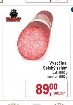 Vysočina, Selský salám