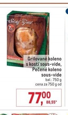 Grilované koleno s kostí sous-vide, Pečené koleno sous-vide