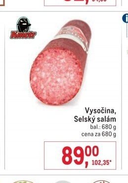 Vysočina, Selský salám