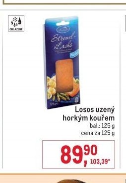 Losos uzený horkým kouřem