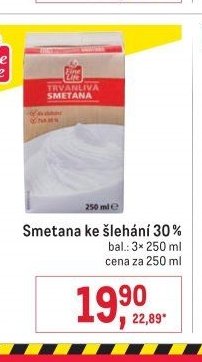 Smetana ke šlehání 30%