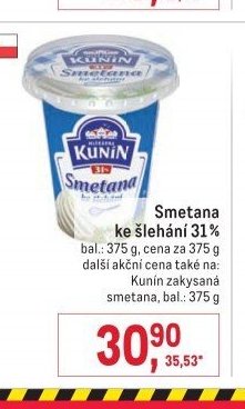 Smetana ke šlehání 31%