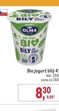 Bio jogurt bílý 4%