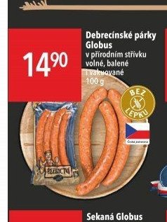 Debrecínské párky Globus