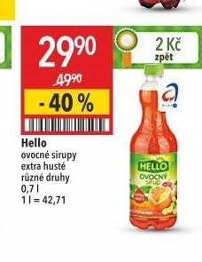 Hello ovocné sirupy