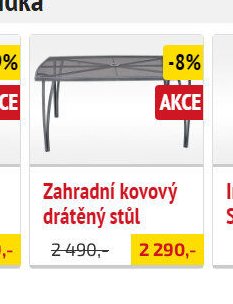 Zahradní kovový drátěný stůl - UNI HOBBY akcniletaky.com