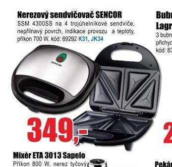 Nerezový sendvičovač SENCOR