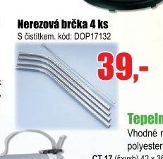 Nerezová brčka 4 ks