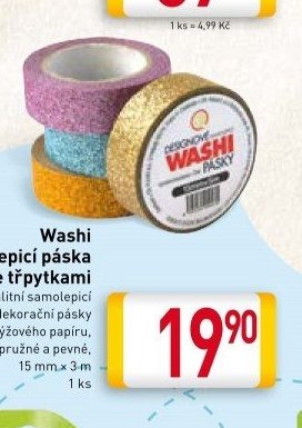 Washi lepicí páska se třpytkami