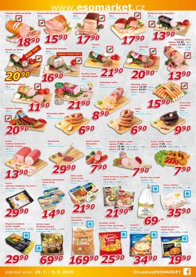 akční leták ESO MARKET 29.7.2020-9.8.2020