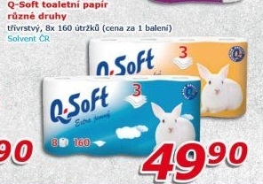 Toaletní papír 3vrstvý Q Soft