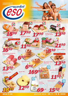 akční leták ESO MARKET 29.7.2020-9.8.2020