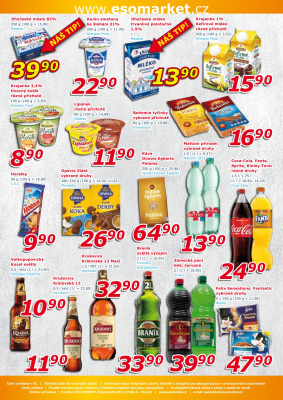 akční leták ESO MARKET 29.7.2020-9.8.2020