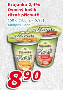 Jogurt ochucený Ovocný košík Krajanka