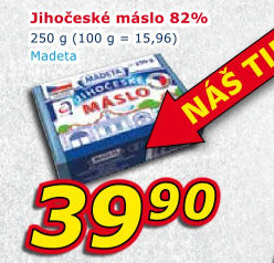 Máslo Jihočeské Madeta