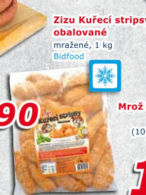 Obalované kuřecí stripsy mražené Zizu