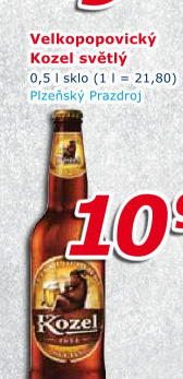 Pivo světlé Velkopopovický Kozel