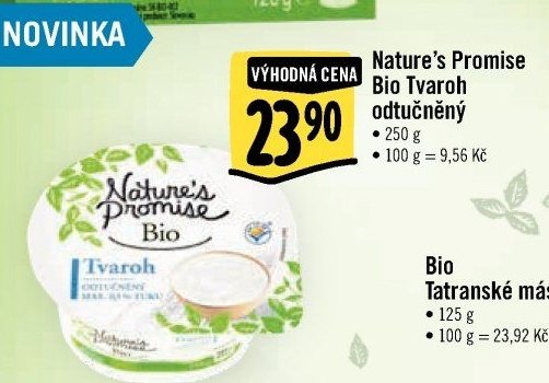 Nature's Promise Bio Tvaroh odtučněný