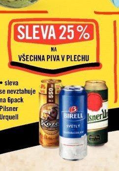 Sleva 25 % na všechna piva v plechu