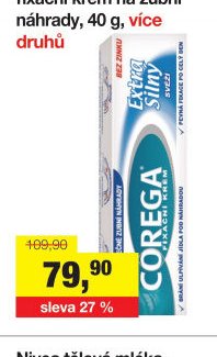 Corega extra silný, fixační krém na zubní náhrady, 40 g