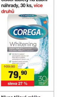 Corega Bio Tabs, čistící tablety na zubní náhrady, 30 ks