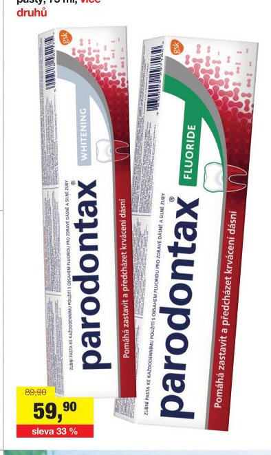 Parodontax zubní pasty, 75 ml