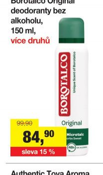 Borotalco Original deodoranty bez alkoholu, 150 ml
