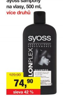 Syoss šampony na vlasy, 500 ml