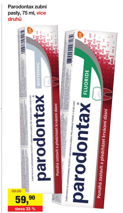 Pasty na zuby Parodontax