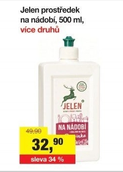 Prostředek na nádobí Jelen