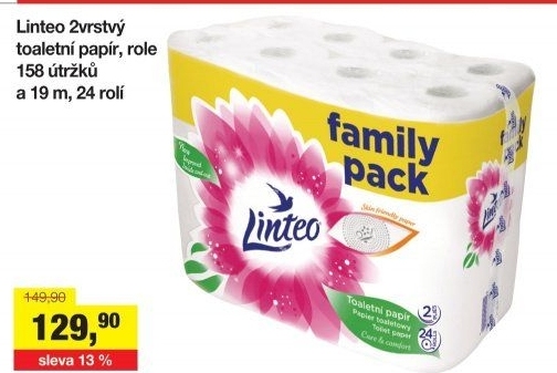 Toaletní papír 2vrstvý Linteo