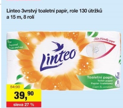 Toaletní papír 3vrstvý Linteo