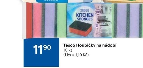 Houbička na nádobí Tesco