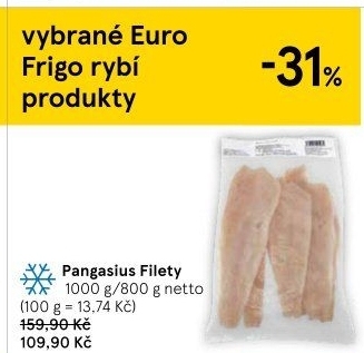 Pangasius filety mražený