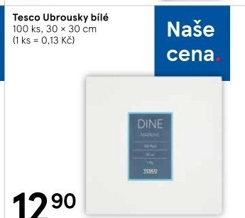 Ubrousky papírové Tesco
