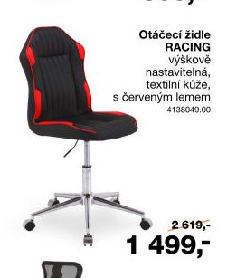 Otáčecí židle RACING