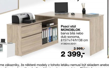 Psací stůl MONOBLOK