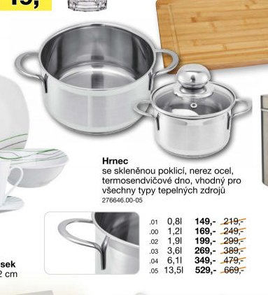Hrnec se skleněnou poklicí, nerez ocel - Sconto nábytek akcniletaky.com