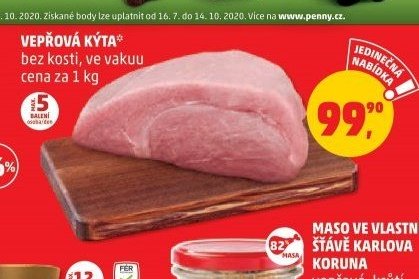 Vepřová kýta bez kosti, ve vakuu 1 kg