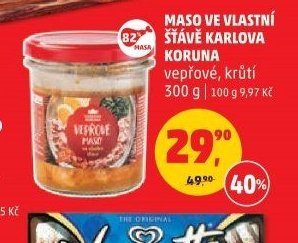 Maso ve vlastní šťávě Karlova Koruna 300 g