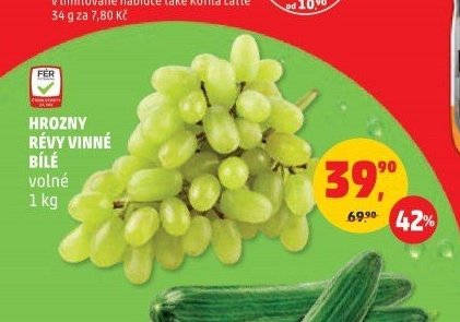 Hrozny révy vinné bílé 1 kg