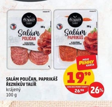 SALÁM POLIČAN, PAPRIKÁŠ ŘEZNÍKŮV TALÍŘ