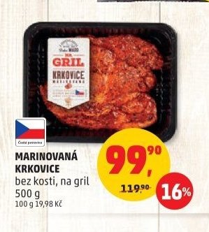 MARINOVANÁ KRKOVICE bez kosti, na gril