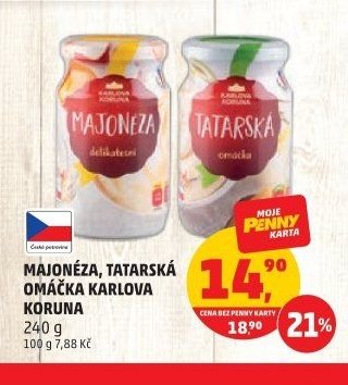 MAJONÉZA, TATARSKÁ OMÁČKA KARLOVA KORUNA