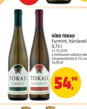 Víno Tokaji Furmint, Hárslevelű 0,75 l