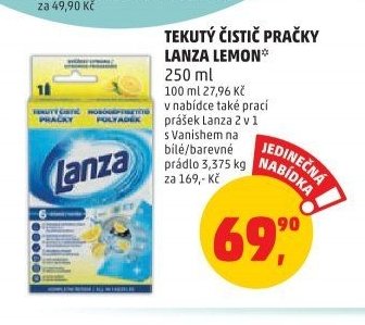 Tekutý čistič pračky Lanza Lemon