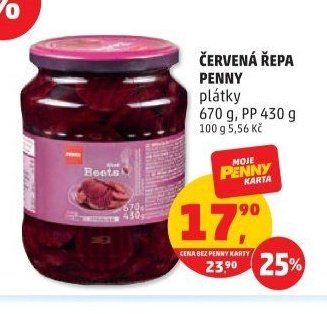 ČERVENÁ ŘEPA PENNY plátky