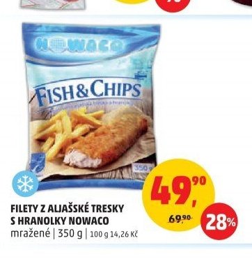 FILETY Z ALJAŠSKÉ TRESKY S HRANOLKY NOWACO