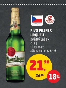 Pivo Pilsner Urquell 0,5l